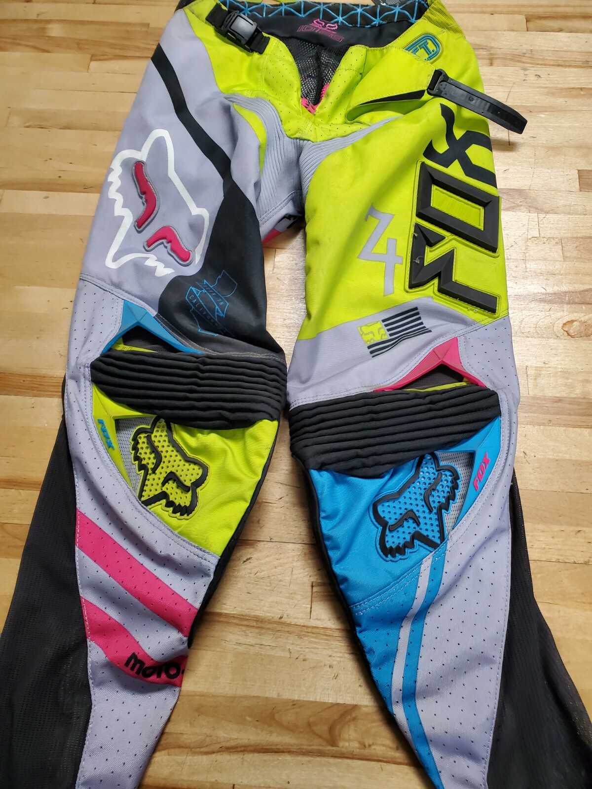 FOX RACING 360 INTAKE YOUTH BOYS OFF-ROAD PANTS GREEN/BLUE 28 07062-148-26