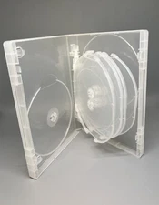 2 TOP QUALITY 25MM 10-DISC DVD CASE, SUPER CLEAR, CLIP, VIVA2510CLR
