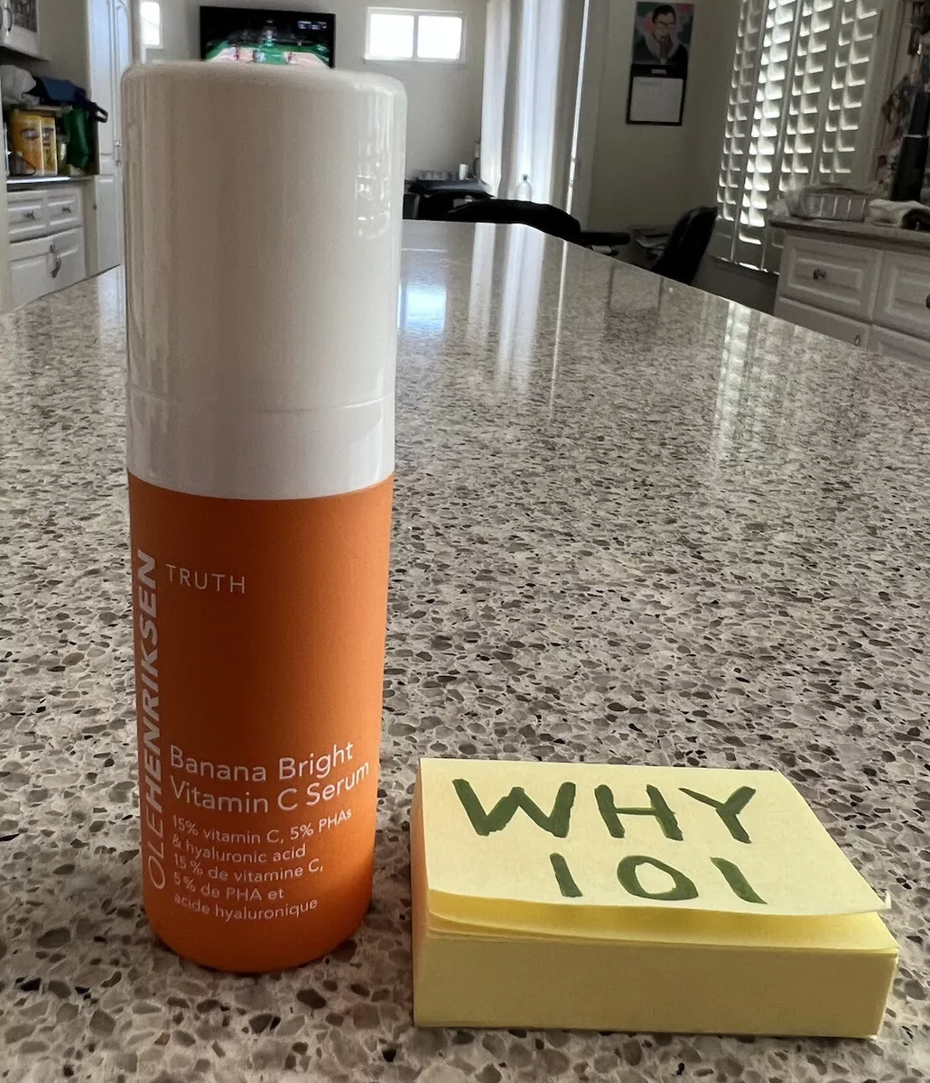 OLE HENRIKSEN Banana Bright Vitamin C Serum 0.5oz 15mL Half Full Sz NEW NO BOX