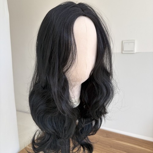 Synthetic Hair Heat Resistant Black Cosplay Wig Long Wavy Layered Women - Picture 3 of 8