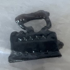 Vintage Dollhouse Miniature Black "Antique Look Iron" in Painted Metal