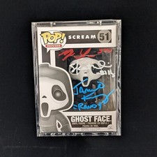 Triple autographed Funko Pop! Vinyl: Scream - Ghost Face #51