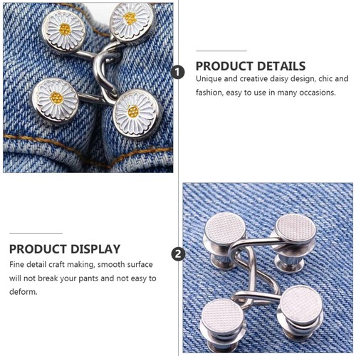 5 Sets Jean Pant Button Replacement Jean Buttons Collar Button Extend - Picture 6 of 12
