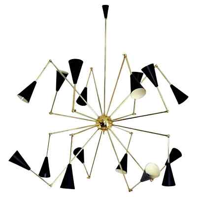 16 Articulated Arms Ceiling Light Fixture Modern Exclusive Sputnik Pendant Lamp