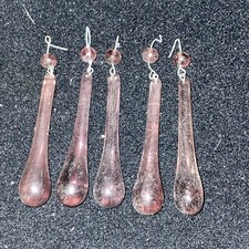 10 Purple Amethyst Glass Crystal tear drop SHAPE Prisms Lamp Chandelier 3''