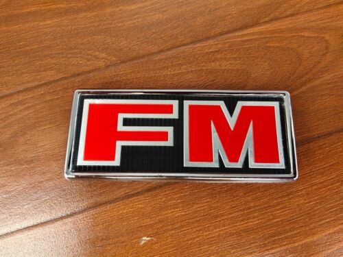 FM Front emblem badge Fit Hino SUPER POWER FM 1976 Genuine 157X66 mm. NOS - Picture 1 of 12