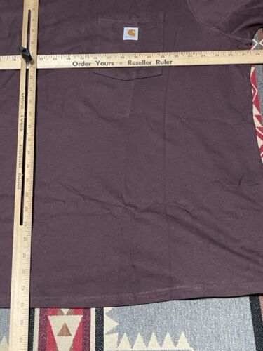 Carhartt T Shirt Women’s 3X 24W Original Fit Maroon Pocket 103244-331 NWT T24 - Picture 3 of 8