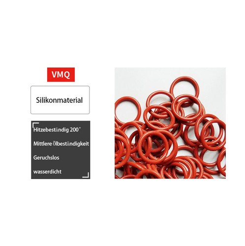 Roter Silikon O-ring Wasserdicht, Hochtemperaturbeständig Und Sicher 5mm--48mm - Picture 8 of 13