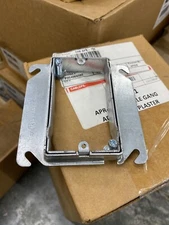 Lot Qty. (25)- MR-11 Adjustable Plaster Ring  5/8" Single Gang Extends to 1-1/4"