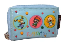 NEW WITH TAGS  1998 VIACOM RUGRATS LIGHT BLUE  COIN WALLET 