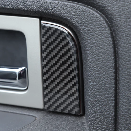 Carbon Fiber Interior Side Door Cover Stickers Trim For Ford F150 Raptor 2009-14 - Picture 3 of 14