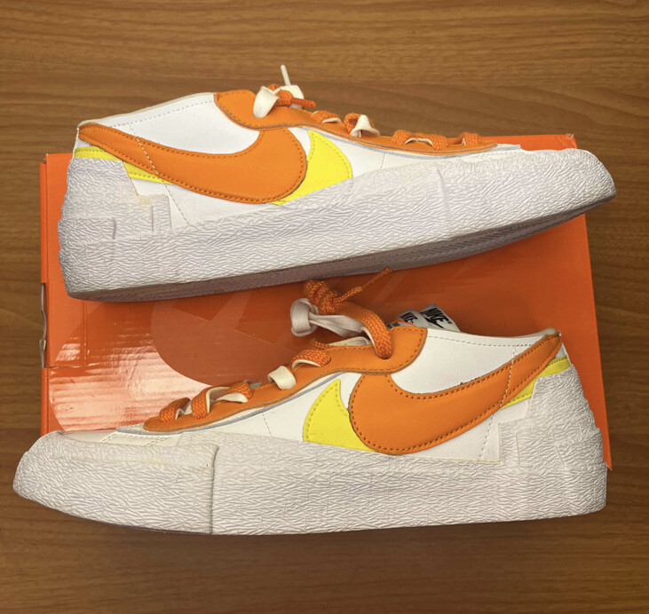 SACAI X NIKE Sneakers Nike Blazer Low x Sacai Magma arancioni taglia 9 5 con scatola DD1877 100
