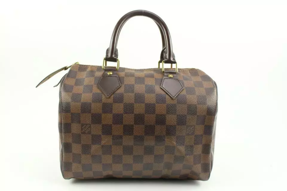 Louis Vuitton Damier Ebene Speedy 25 Boston Bag PM 67lv218s eBay