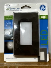 GE 10215 SlimLine LED Outlet Gray CoverLite, Wall Night Light