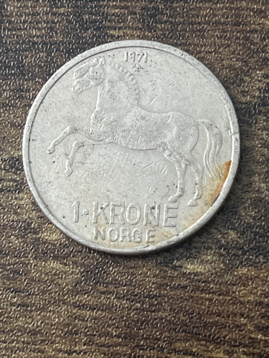 1971 Norway 1 One Krone Actual Coin TK8442* | eBay