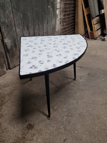 Mid Century Retro Vintage Black And White Side Table Coffee Table - Picture 5 of 12