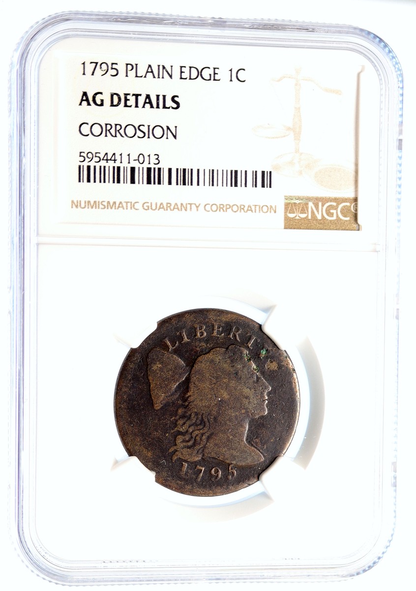 1795 UNITED STATES US Vintage ANTIQUE OLD Liberty Cap Cent