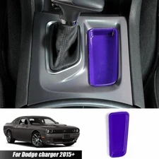 Console Gear Shift Storage Box Panel Trim Cover for Dodge Charger 2015-23 Purple