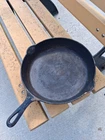 ERIE Griswold #10 Double Spout heat ring  Cast Iron 11" Skillet Fry Pan