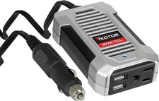 VECTOR 120 Watt Power Inverter, 12V DC, 120V AC, Dual USB Charging Ports