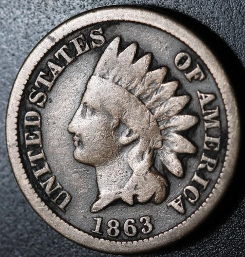 1863 INDIAN HEAD CENT - GOOD+