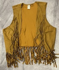 SPIRIT Groovy Hippie Vest Fringe Costume Novelty Halloween       