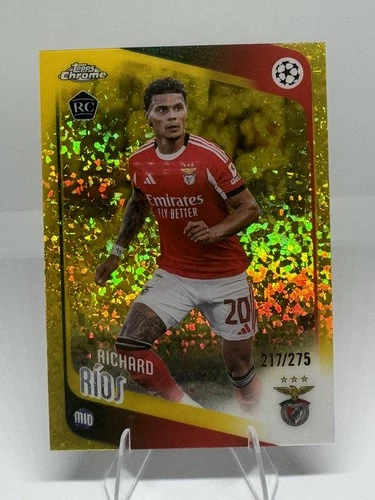2025-26 Topps Chrome UCC Richard Rios Yellow Mini-Diamond Refractor /275 #16