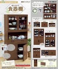 Re-Ment Miniatures Dollhouse Decoration Mini Cupboard Tableware Set