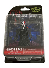 Figura Vinilo CultureFly Fly Guys Ghost Face con Fondo Acrílico NUEVO
