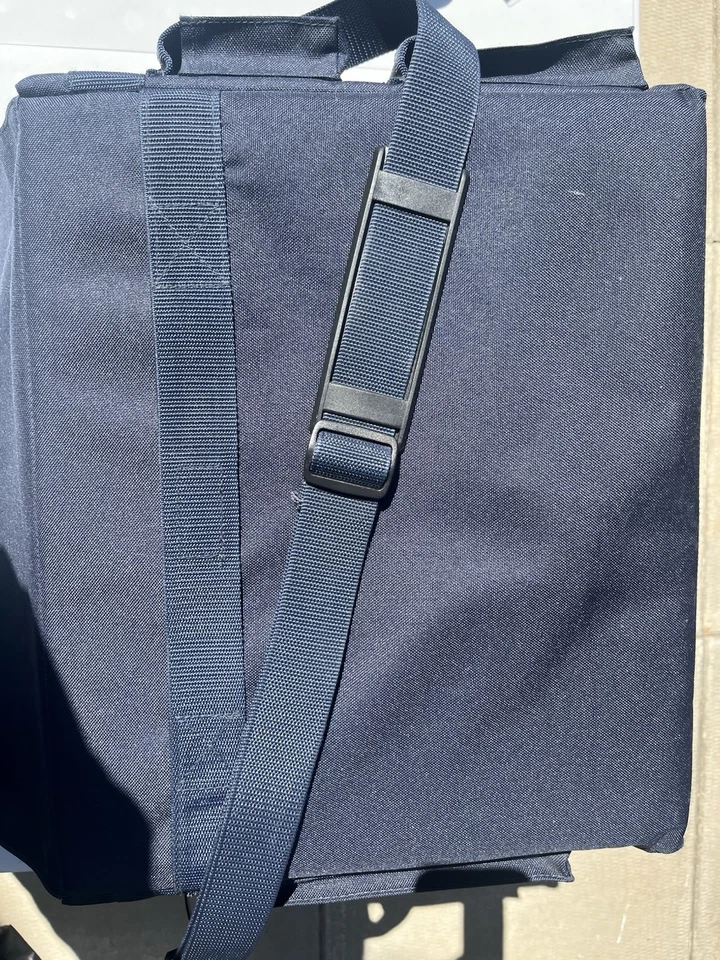 Bolso de Mano Gran Organizador Artesanal Recortado Estilo Jr Compartimentos Azules SOLO 17x14x7 Foto 4 de 4