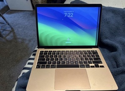 Apple MacBook Air 13'' Gold Laptop SSD Backlit Keyboard Webcam USB-C Wi-Fi