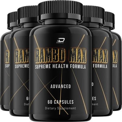 (5 Pack) Rambo Max for Men Capsules   RamboMax Vitamin Complex Pills, Energy