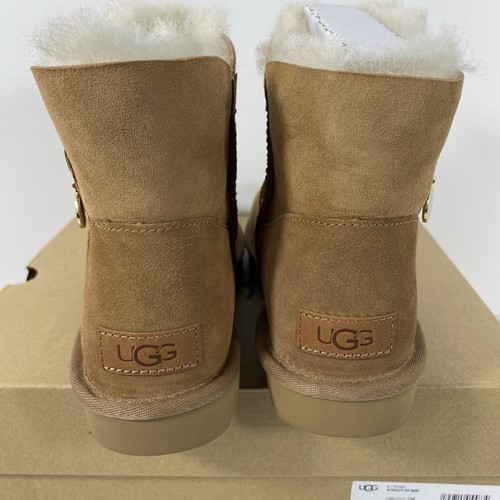 UGG Bailey Zip Mini Fleece Women's Boots Chestnut 1112481-CHE US Size 7 - Picture 6 of 9