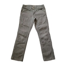 Carhartt Carpenter Pants Women 10 Olive Green Double Knee Slim Fit Workwear