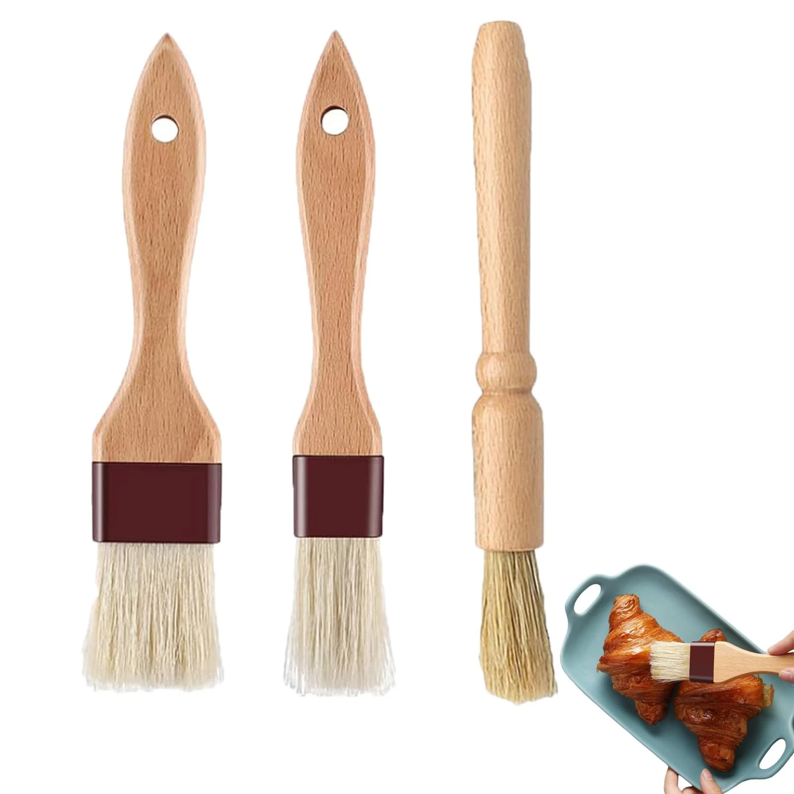 3 Pcs Pastry Brushes, Cooking Brush, Wooden Durable Brushes M, White
Opens in a new window or tab