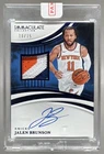 Jalen Brunson 2024 Panini Immaculate Blue GU 3 Color Patch Auto 10/15