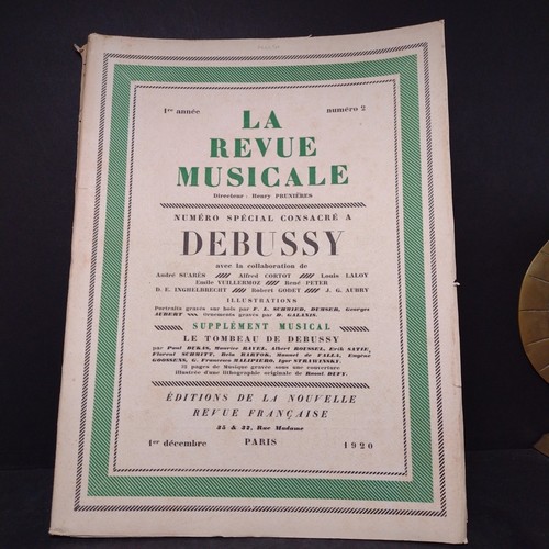 La Revue Musicale: Numero Special Consacre a Debussy, 1re annee numero 2 - 第 1/14 張圖片