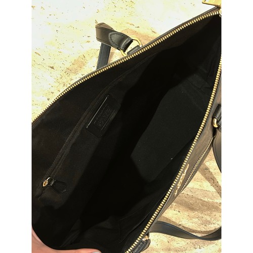 Bolso de Mano COACH NY Gallery Signature Marrón Negro Logo Top Cremallera Hombro - Imagen 10 de 11