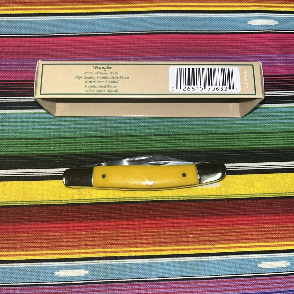Cuchillo de bolsillo Whitetail Cutlery WT-112Y de 3 hojas nuevo en caja Wrangler Foto 2 de 3