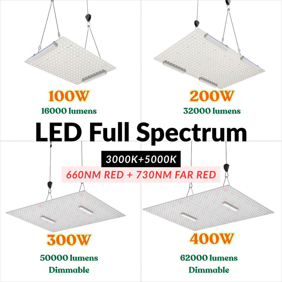 LED Grow Light Full Spectrum 100W/200W/300W/400W for Indoor Plant VEG ...