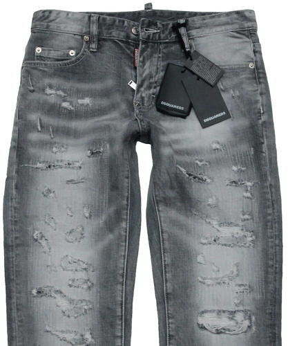 DSQUARED2 Men’s Gray Distressed Jeans NWT Size 30 (98% Cotton) Clean & Ready - Picture 5 of 6