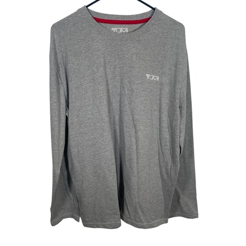 TUMI Long Sleeve T Shirt Mens Size XL Crewneck Air India Gray Travel *