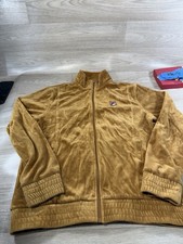 VTG Y2K Fila Italia 1 PC Track Sweat Warmup Suit Jacket Large Brown Tan