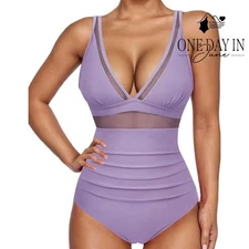 Zando Mesh Cut Out One Piece Swimsuit Size L