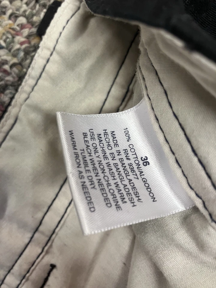 NUEVO Pantalones Cortos Carga St Johns Bay Para Hombres Negro Algodón Informales Frente Plano Talla 36 Foto 4 de 4