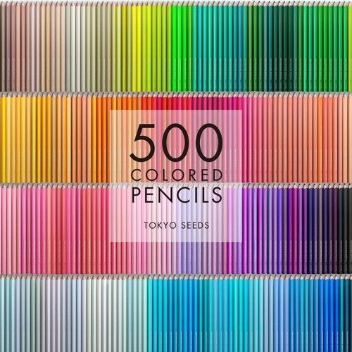 FELISSIMO 500 Colored Pencils Collection Full Color Set Made in JAPAN Used - Picture 23 of 24