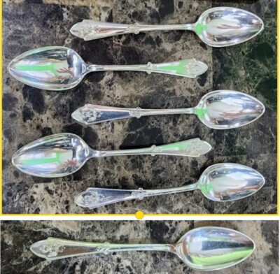  LOT OF 6 VERY RARE VICTORIAN AESTHETIC WIKSTROM 5'OCLOCK TEA SPOONS   