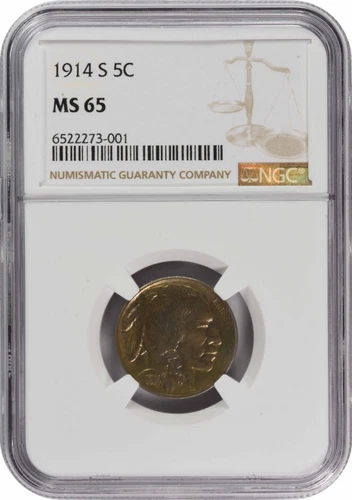 1914-S Buffalo Nickel MS65 NGC