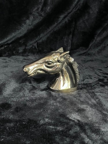 Vintage Brass Horse Head Equestrian Stud Bottle Opener 3.5" x5" - Picture 6 of 24