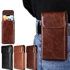 Belt Clip Loops Shockproof Holster Men PU Leather Holder Phone Case For Phones